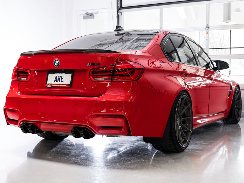 AWE Tuning BMW F8X M3/M4 Track Edition Cat-Back Exhaust - Diamond Black Tips