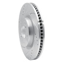 R1 Concepts Genesis G70 Front Left Drilled & Slotted Silver Brake Rotor (Part RNC631-21053L)