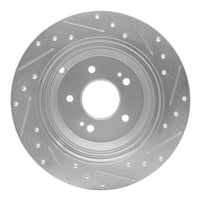 R1 Concepts Genesis G70 Rear Left Drilled & Slotted Silver Brake Rotor (Part Number: RNC631-21041L)