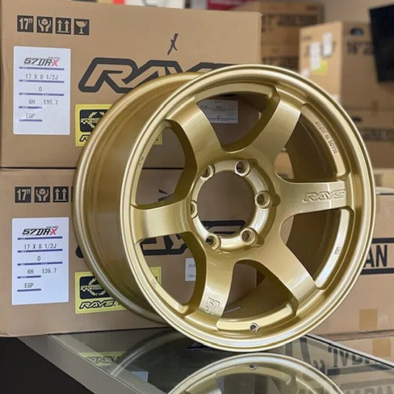 Gram Lights 57DR-X 17x8.5" +00 6-139.7 E8 Gold Wheel
