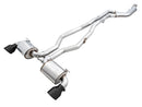 AWE Tuning 2020 Toyota Supra A90 Non-Resonated Touring Edition Exhaust - 5in Diamond Black Tips