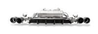 Akrapovic 2018-2020 BMW M5 F90 Rear Carbon Fiber Diffuser Matte with Red Logo