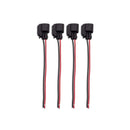 BLOX Racing EV14 Female Injector Pigtail Set of 4 – Compatible with Automotive Fuel System Connectors