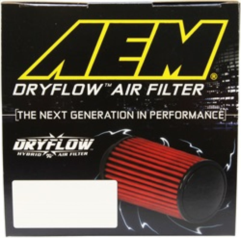 AEM Induction 3.25-inch DryFlow Short Neck 5-inch Element Filter - Universal Clamp-On Air Filter for Enhanced Performance