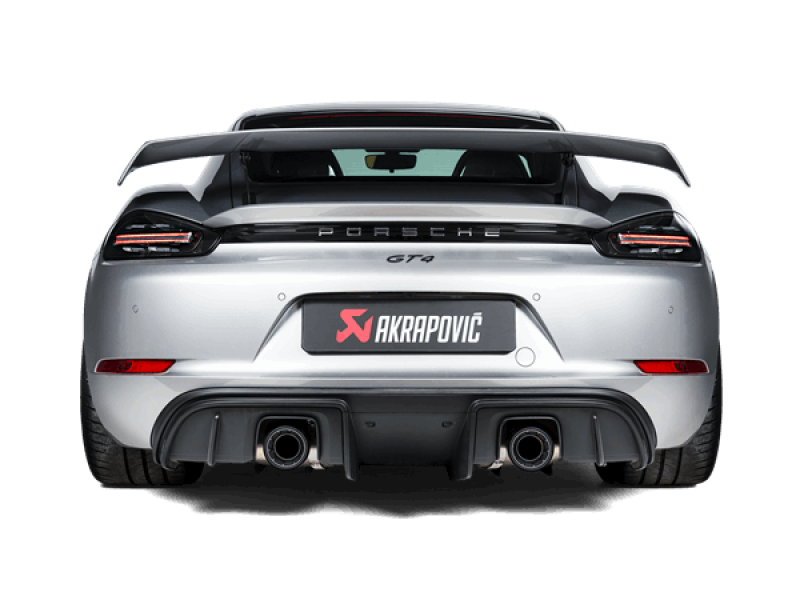 Akrapovic Slip-On Race Line Exhaust for Porsche Cayman GT4 (718) 2020+ Titanium - Part AKR S-PO/TI/18/1