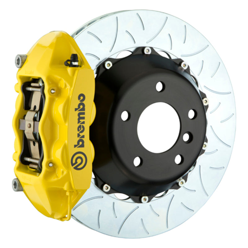 Brembo 23+ GR Corolla Rear GT BBK 4 Piston Cast 345x28 2pc Rotor Slotted Type-3- Yellow (2P3.8062A5)