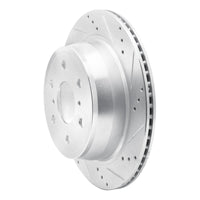 R1 Concepts Cadillac Escalade ESV Rear Right Drilled & Slotted Silver Brake Rotor (Part Number: RNC631-48053R)