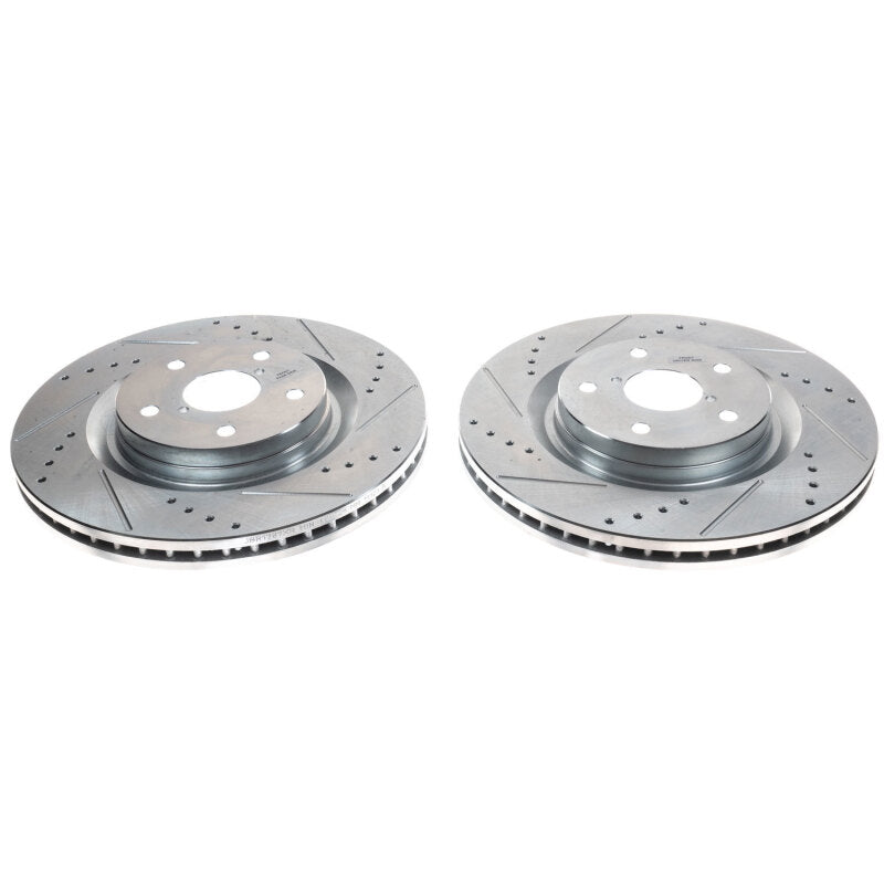 PowerStop Subaru 22+ WRX & 19-21 Forester Front Evolution Drilled & Slotted Rotors - Pair
