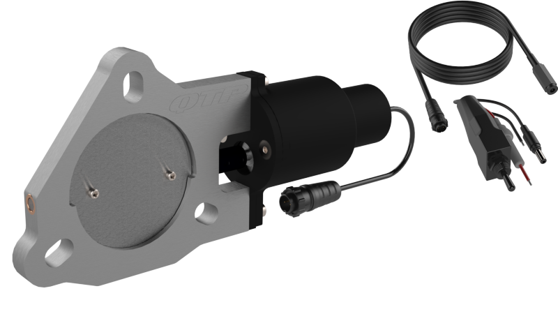 Válvula de corte eléctrica QTP QTEC atornillable de 3 pulgadas para escapes Borla - Individual