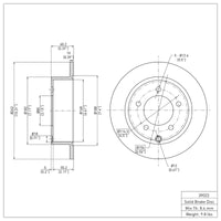 R1 2007-2017 Chrysler 200 Rear Brake Rotor