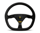 MOMO MOD88 320 mm Black Suede Steering Wheel with Black Spokes