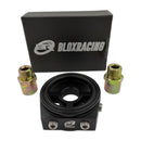 BLOX Racing Oil Filter Block Adapter Black for Oil Pressure and Temperature Monitoring