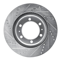 R1 Concepts Toyota FJ Cruiser Front Right Drilled & Slotted Silver Brake Rotor (Part No. RNC631-76128R)