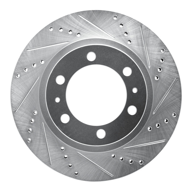 R1 Concepts Toyota FJ Cruiser Front Right Drilled & Slotted Silver Brake Rotor (Part No. RNC631-76128R)
