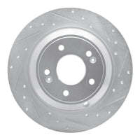 R1 Concepts Genesis G70 Rear Right Drilled & Slotted Silver Brake Rotor (Part Number RNC631-21041R)