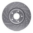 R1 2002-2015 Acura RSX Front Right Drilled & Slotted Silver Brake Rotor