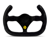 MOMO MOD27/C 270mm Black Suede and Black Spokes Steering Wheel