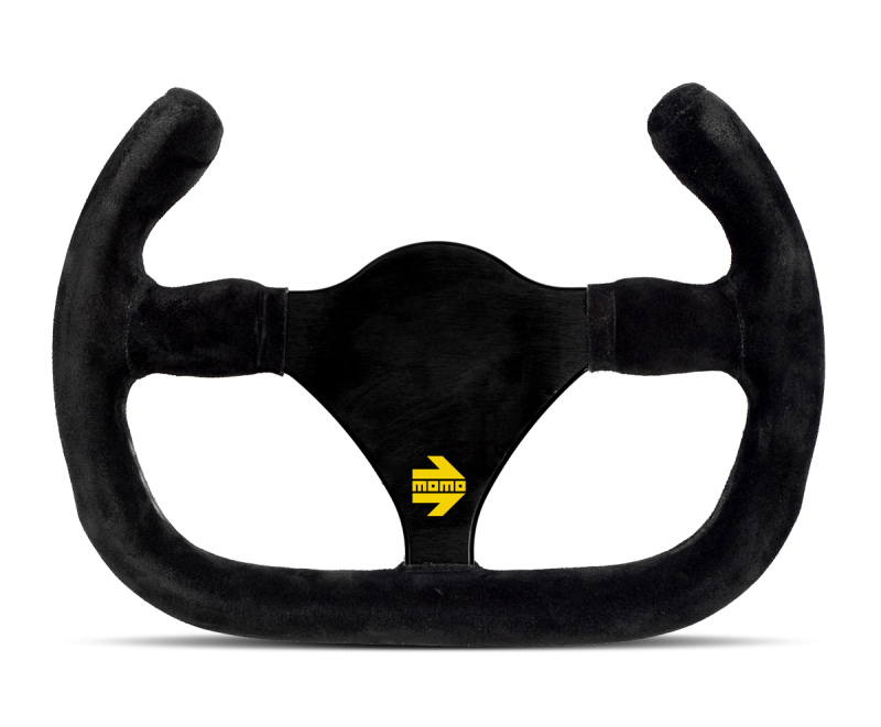MOMO MOD27/C 270mm Black Suede and Black Spokes Steering Wheel