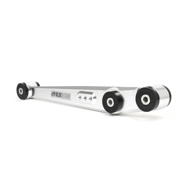 BLOX Racing V2 Billet Rear Lower Control Arms with Poly Bushings for 1996-2000 Honda Civic - Raw Finish