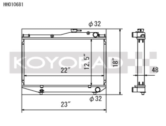 Koyo 84-87 Toyota Corolla GT-S 1.6L 4AGE AE86 Radiator (HH010681