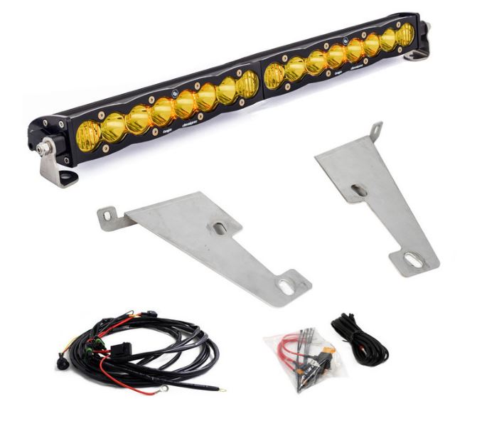 Baja Designs 2022 Toyota Tundra 20 pulgadas S8 Kit de montaje de luz detrás del parachoques - Ámbar