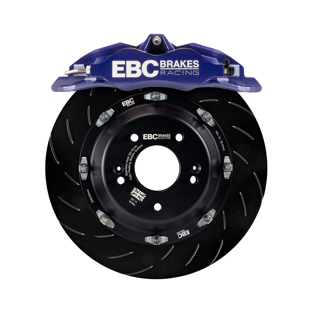 EBC Racing 04-09 Honda S2000 AP2 Blue Apollo-4 Calipers 330mm Rotors F ...
