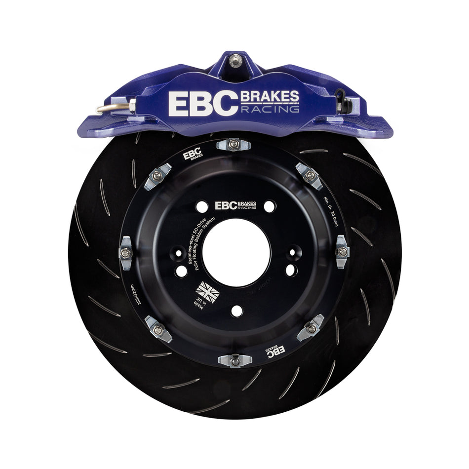 EBC Racing 04-09 Honda S2000 AP2 Blue Apollo-4 Calipers 330mm Rotors F ...