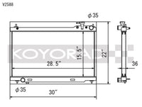 Koyo 03-07 Infiniti G35 Coupe / 03-06 G35 Sedan VQ35DE (MT) Radiator