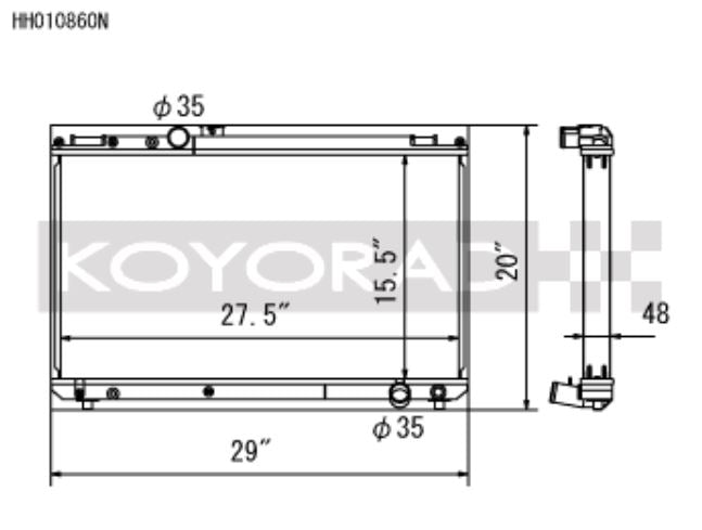 Koyo 96-00 Toyota Chaser JZX100 2.5L Inline 6 Turbo w/ Manual