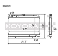 Koyo 07-08 Nissan 350Z VQ35HR (MT) Radiator
