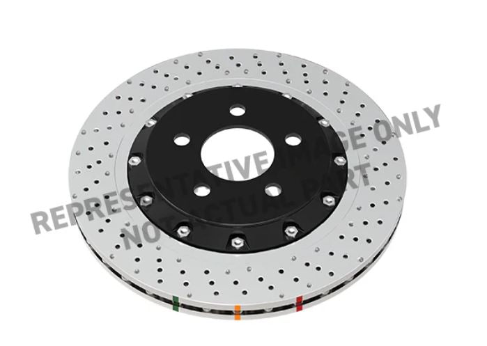 DBA 17-20 Honda Civic Type R Delantero Serie 5000 Rotor perforado en cruz con sombrero negro
