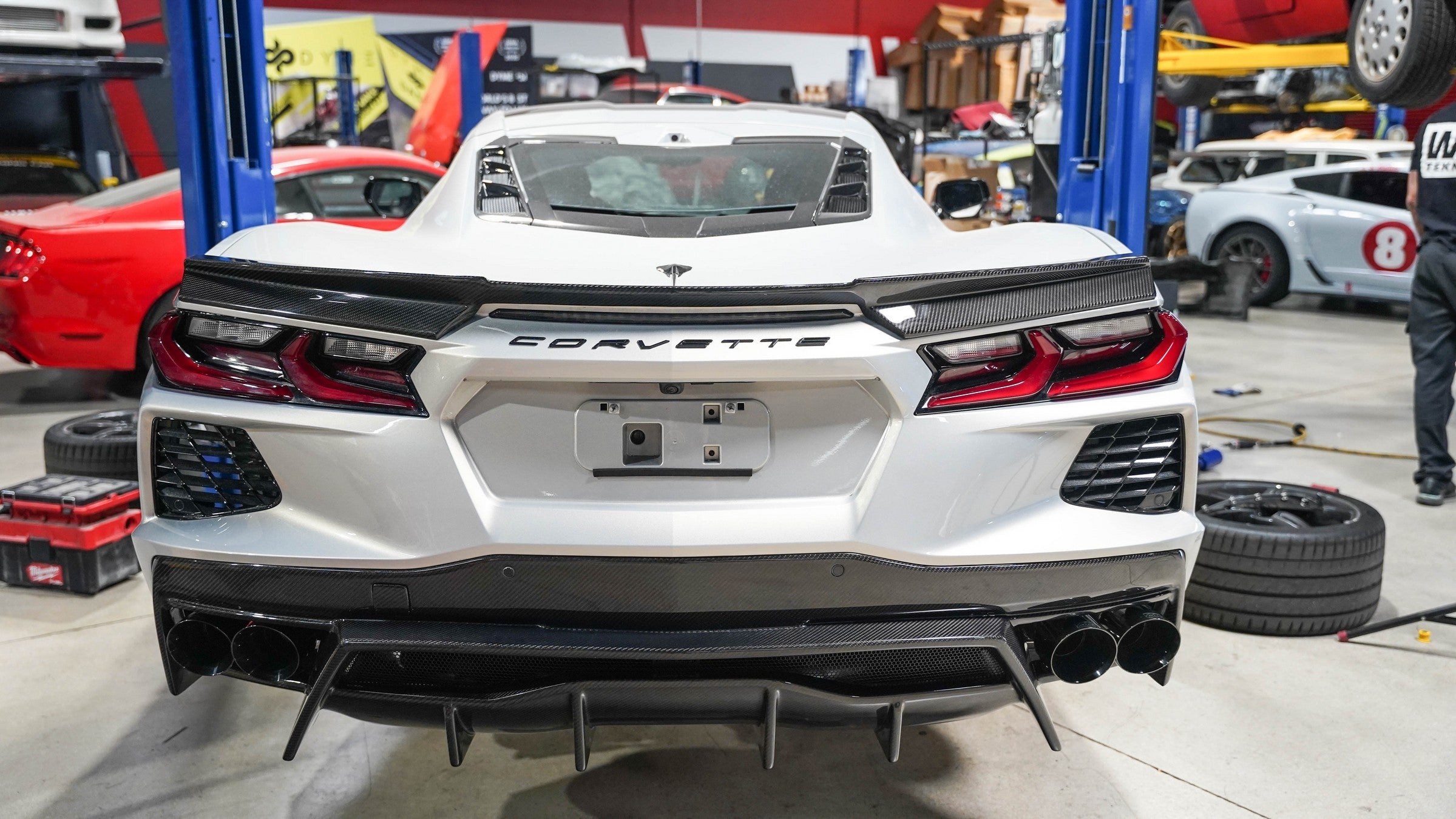 APR Peformance  Chevrolet Corvette C8 Rear Spoiler Delete 2020-UP