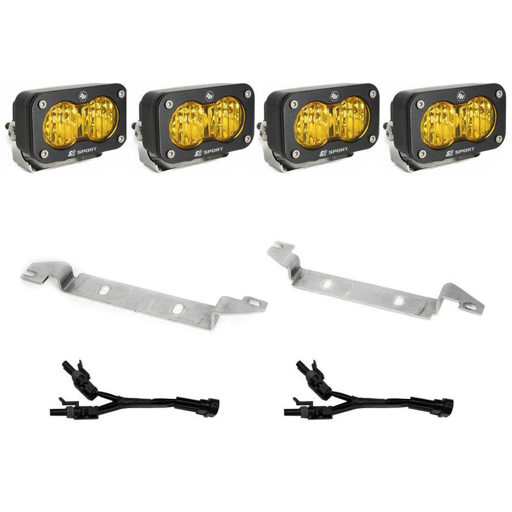 Baja Designs 2022+ Toyota Tundra S2 Sport Fog Pocket Kit - Baja Amber (448081)