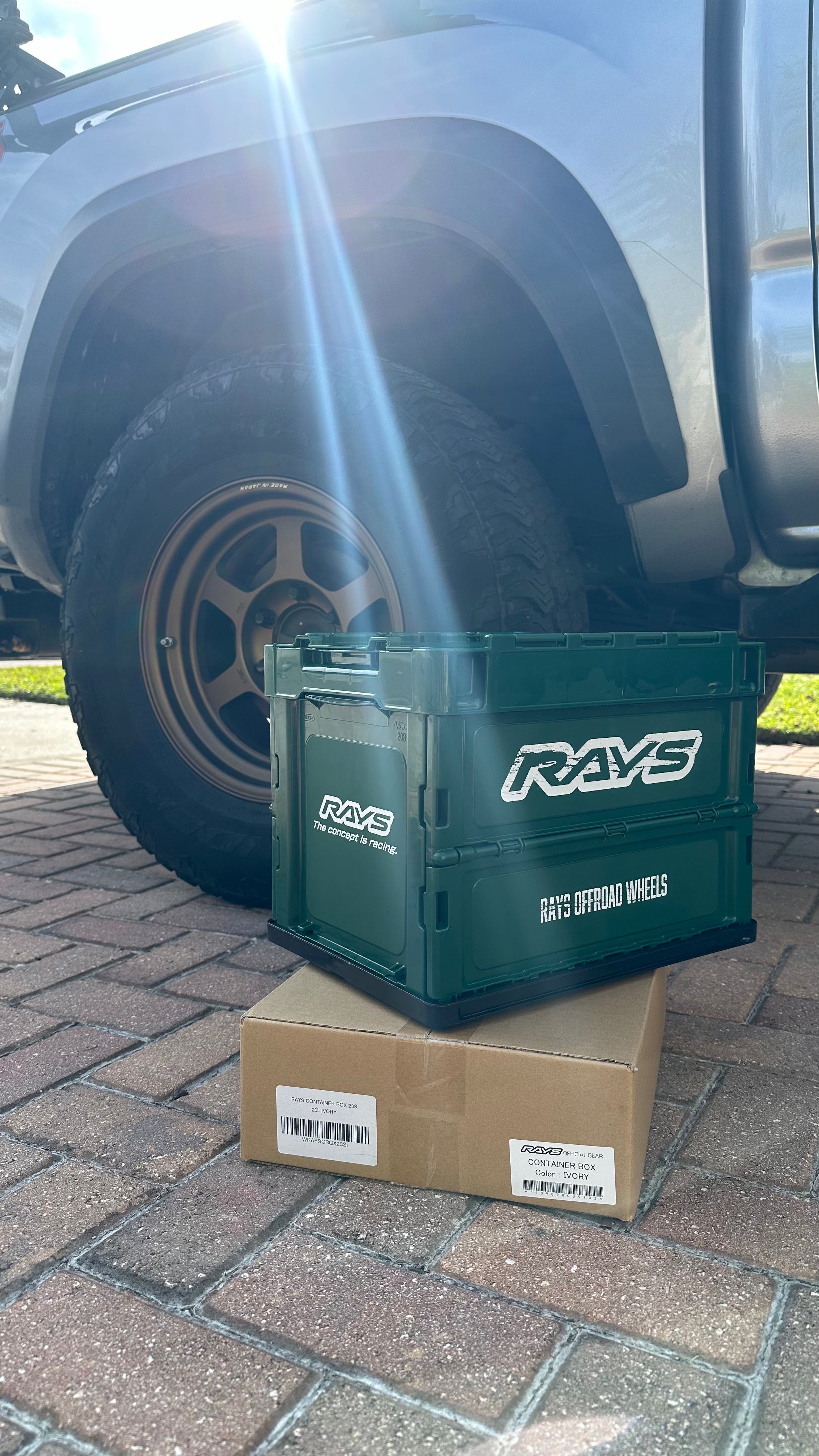 Rays Folding Oliver Green Container Box 23S 20L