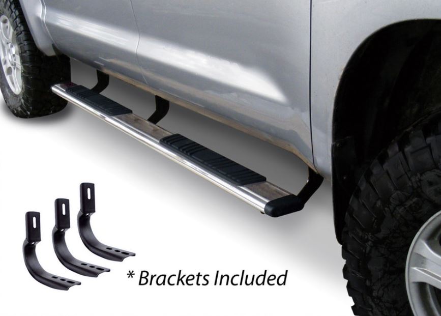 Go Rhino 2022+ Toyota Tundra Crew Max 4dr 5in. OE Xtreme Low Prof Kit w/Sidesteps + Brkts - Polish (685443587PS)