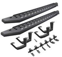 Kit Go Rhino 2022 Toyota Tundra Crew Max con estribo RB20 + soportes + 4 escalones de caída RB20 - Tex. Blk