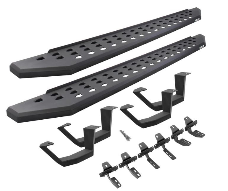 Go Rhino 2022 Toyota Tundra DC 4dr Kit con estribo RB20 + soportes + 4 escalones de caída RB20 - Tex. Blk