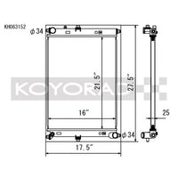 Radiador de aluminio Koyo 92-00 Honda Civic/Del Sol (HH080292)