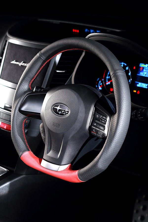 DAMD Volante en forma de D Fórmula roja: Impreza 11-16, Legacy/Outback 12-14, Forester 14-16 y Crosstrek 13-16