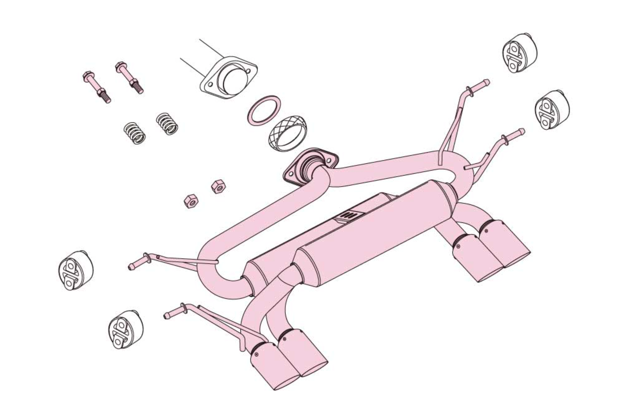FUJITSUBO Authorize RM x KENSTYLE Aero Collab Axle-Back Exhaust for 2016+ Miata ND | Painted version