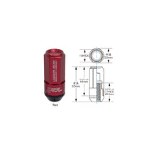 Project Kics Leggdura Racing Shell Type CL53 Cap - Red (1pc) (WSLNR53)