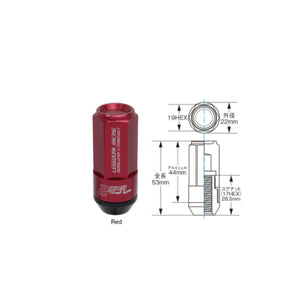 Project Kics Leggdura Racing Shell Type CL53 Cap - Red (1pc) (WSLNR53)