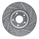 R1 2002-2015 Acura CSX Front Left Drilled & Slotted Silver Brake Rotor