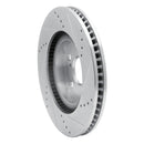 R1 Concepts Genesis G70 Front Left Drilled & Slotted Silver Brake Rotor (Part RNC631-21053L)