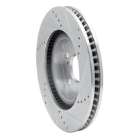 R1 Concepts Genesis G70 Front Left Drilled & Slotted Silver Brake Rotor (Part RNC631-21053L)