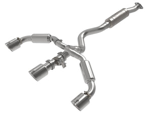 aFe 23+ Toyota GR Corolla L3 1.6L (t) Gemini XV 3in to 2-1/2in Cat Back Exhaust w/ Polished Tips (49-36070-P)