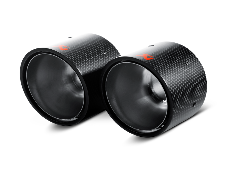 Akrapovic Carbon Tail Pipe Set for 2007-2014 Mini Cooper S R56/R57 by Akrapovic Part Number akrTP-MINR56/57-CA