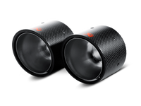 Akrapovic Carbon Tail Pipe Set for 2007-2014 Mini Cooper S R56/R57 by Akrapovic Part Number akrTP-MINR56/57-CA