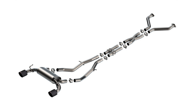 Borla 23-24 Nissan Z 2.5in S-Type Cat Back Exhaust 4.5in Tip - Carbon Fiber Black Anodized (140929CFBA)