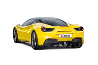 Akrapovic Slip-On Line for Ferrari 488 GTB & Spider (2016-2017) Titanium with Carbon Tips